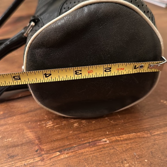 PRADA Vintage Black Leather Satchel Log Bag - Picture 10 of 11